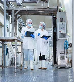 Commissioning engineers in a pharmaceutical facility