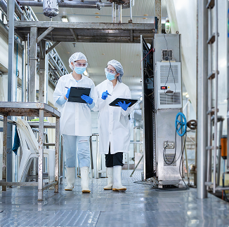 Commissioning engineers in a pharmaceutical facility
